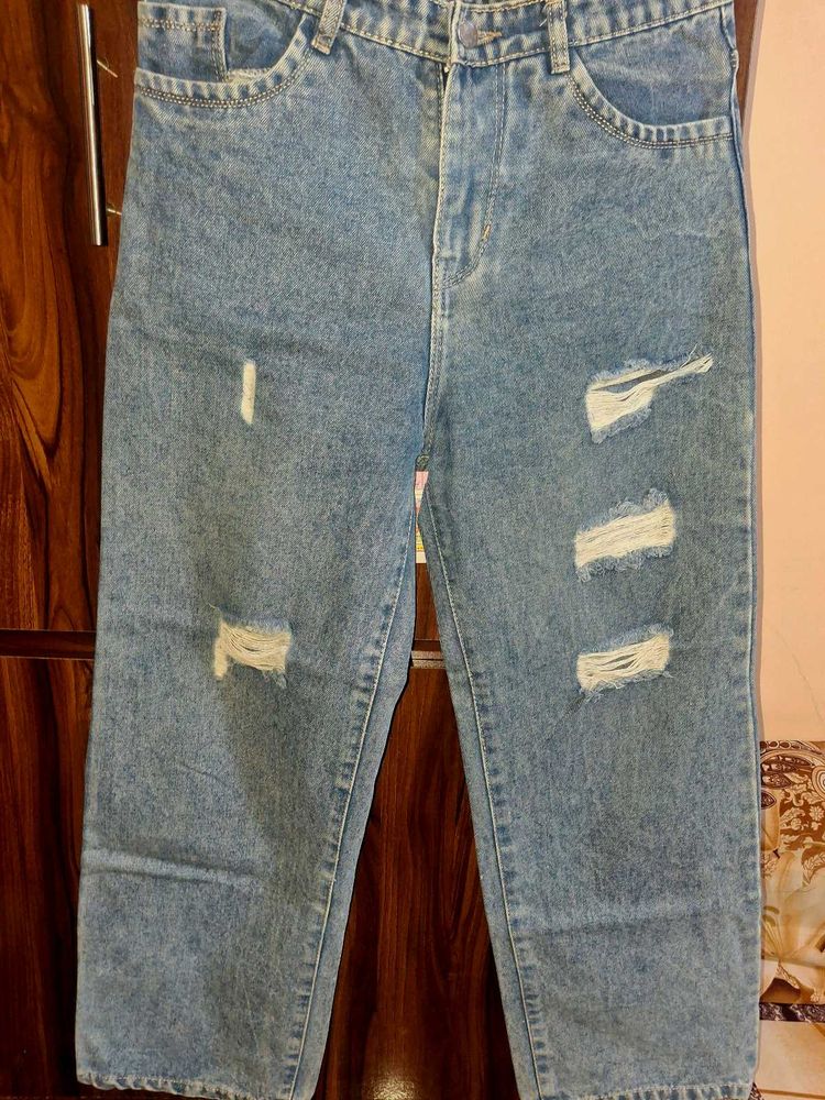 Distressed Light Wash Jeans