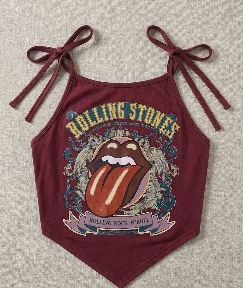Rolling Stones Graphic Bandana Top