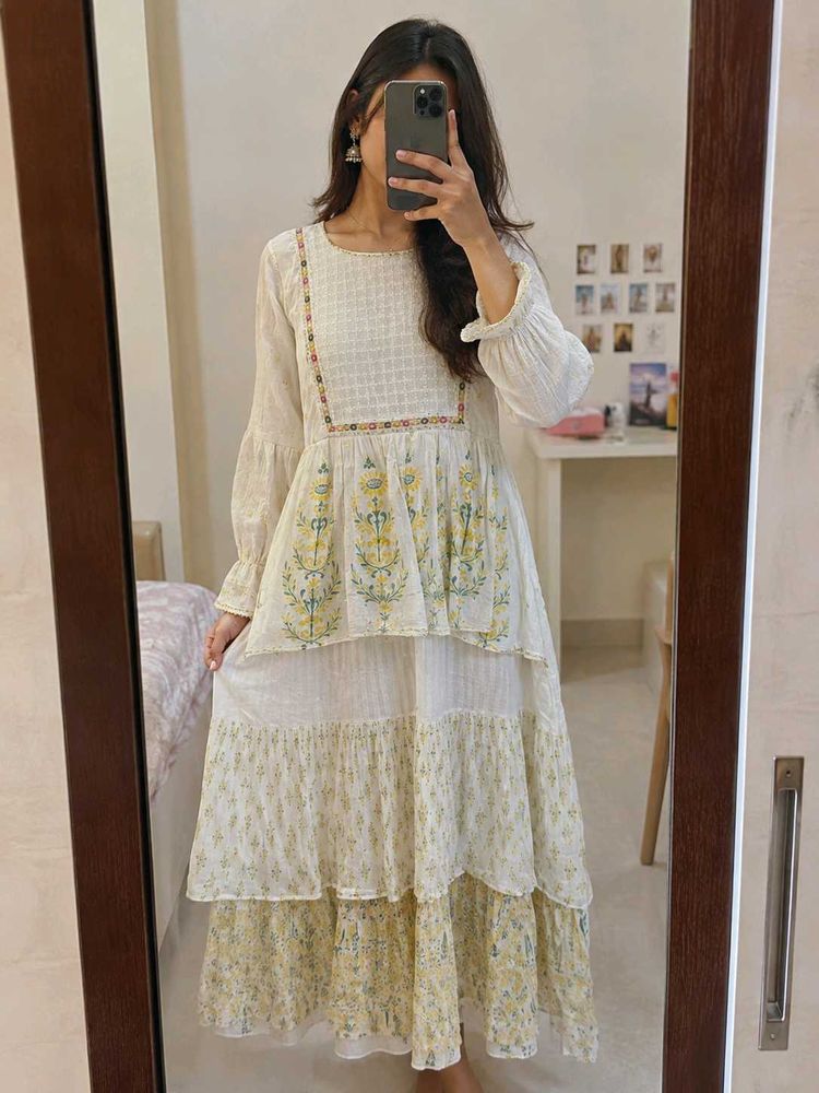 Beautiful Tiered Ethnic Kurta Dress