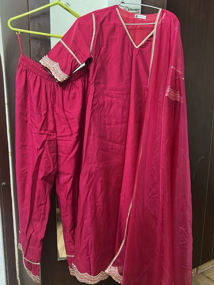Elegant Pink Kurta Set with Dupatta
