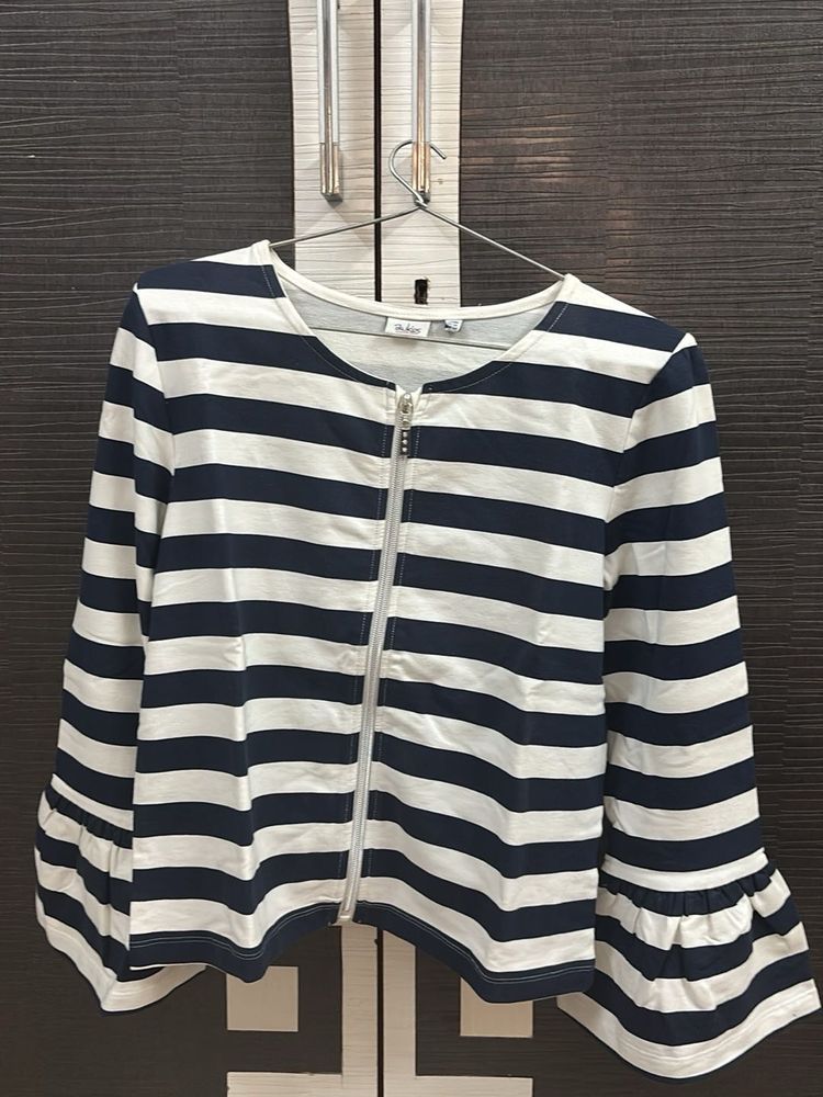 Striped Zip-Up Jacket