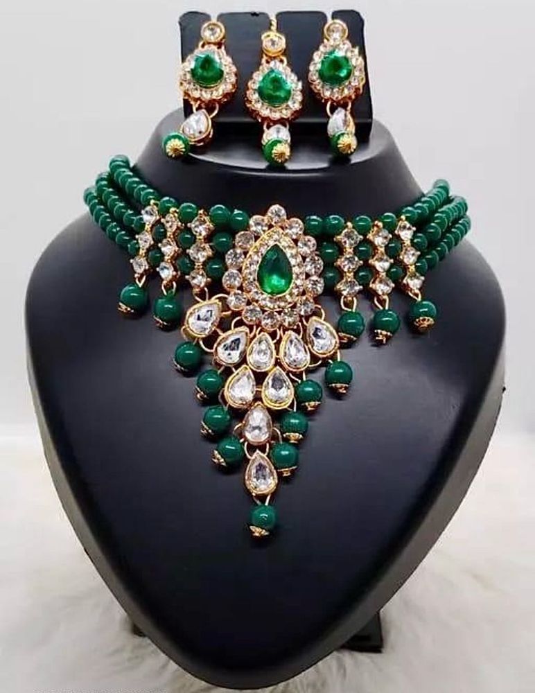 Brand New Heavy Kundan Necklace Set with Earrings