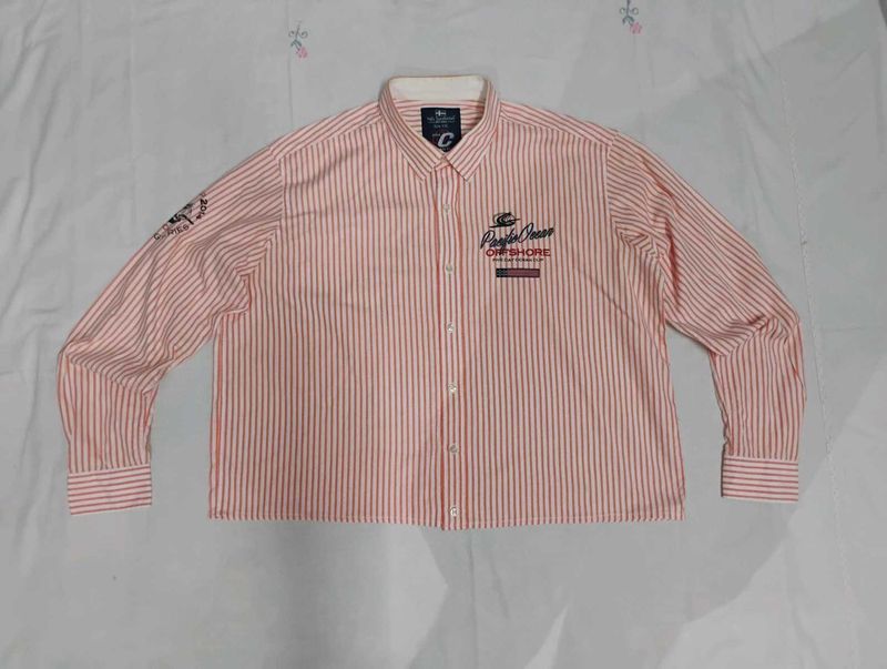 Men's Striped Long Sleeve BOXXY FIT Shirt