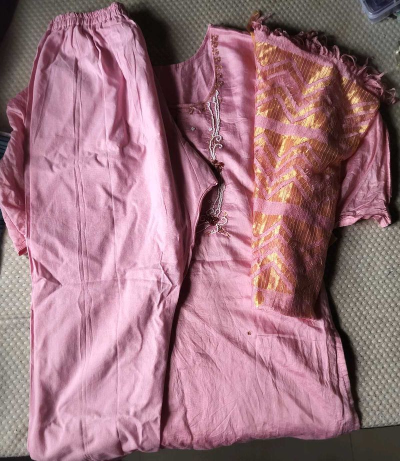 Pink Kurta Set with Dupatta