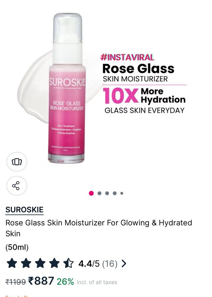 Suroskie Rose Glass Skin Moisturizer
