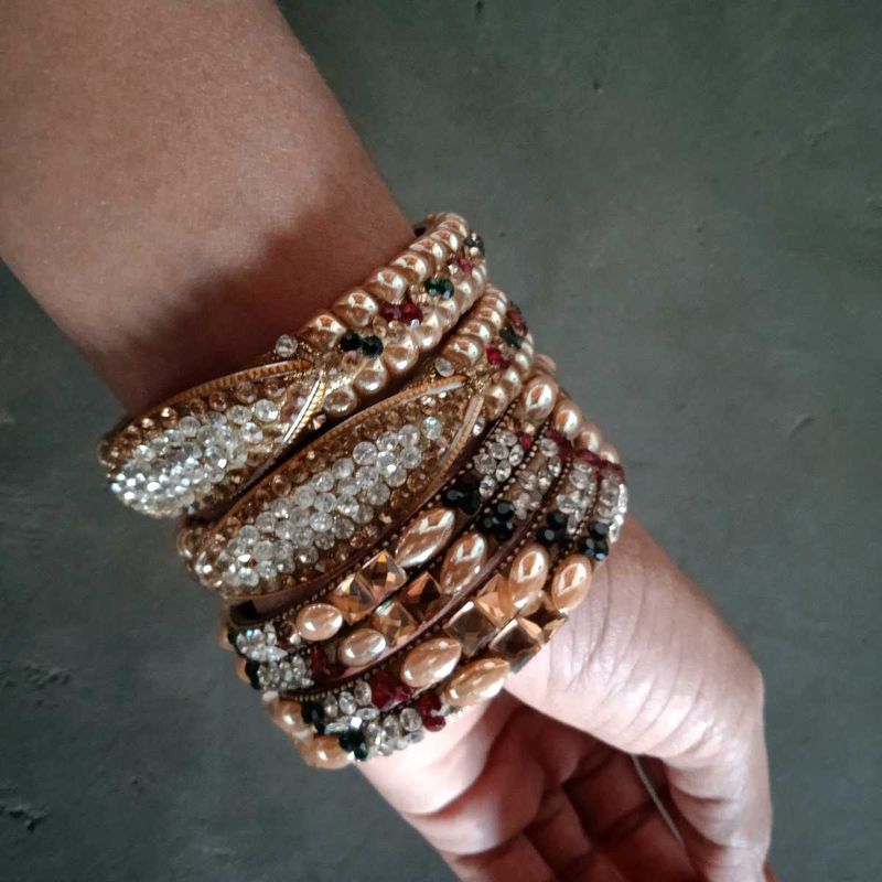 Exquisite Set of Embellished Bangles