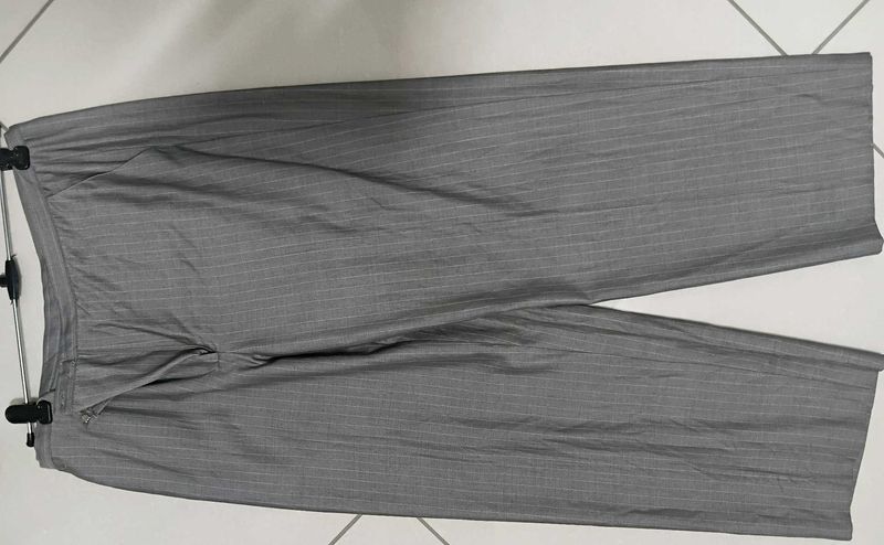 Classic Grey Striped Trousers