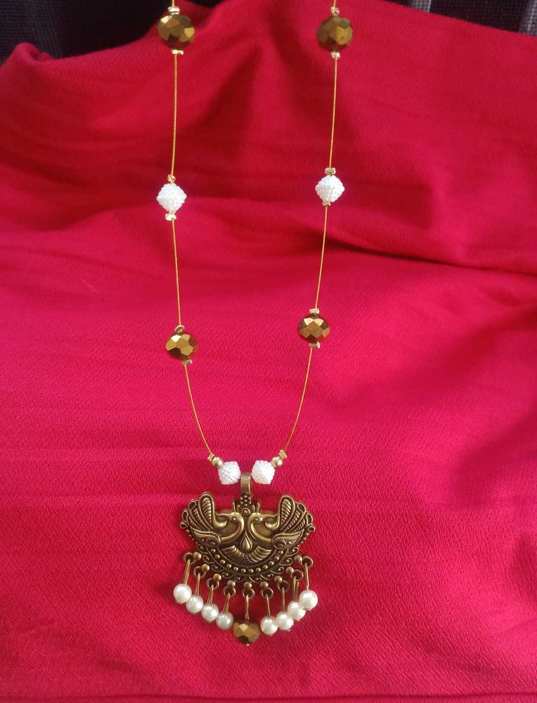 Vintage Style Peacock Pendant Necklace