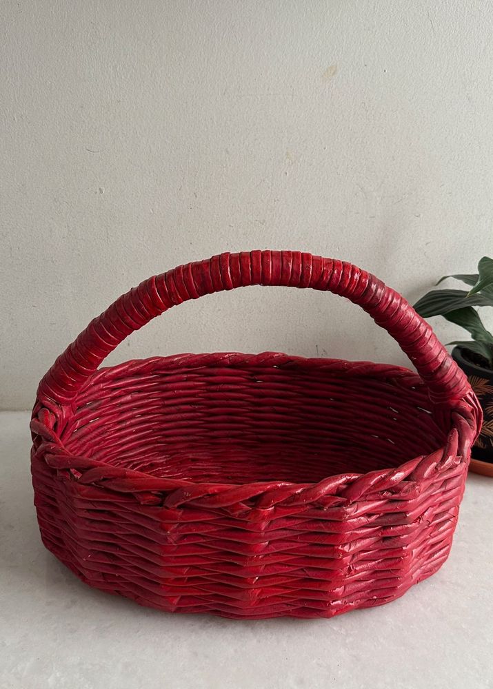 Red Woven Basket