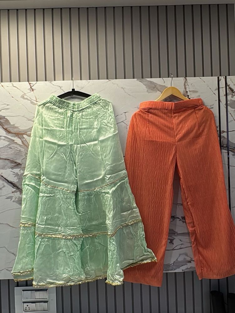 Choose any one -  Mint Green and Orange Pants Set