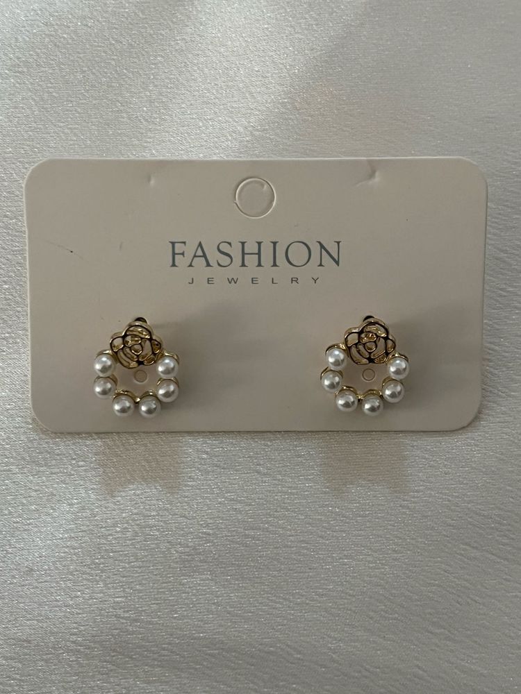 Elegant Pearl Hoop Earrings