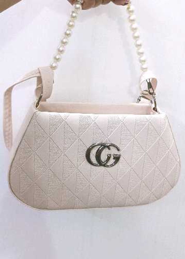 Chic Pearl Handle Handbag