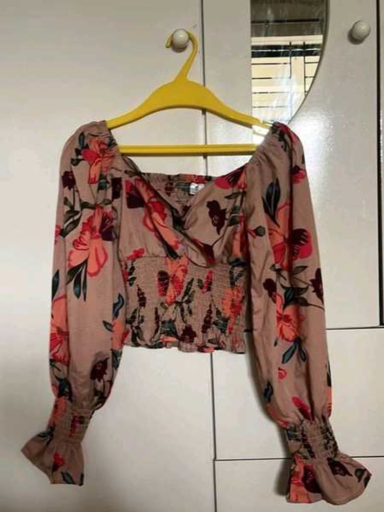 Floral Print Long Sleeve Top