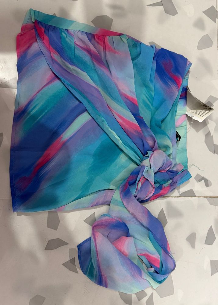 Colorful Abstract Print Skirt