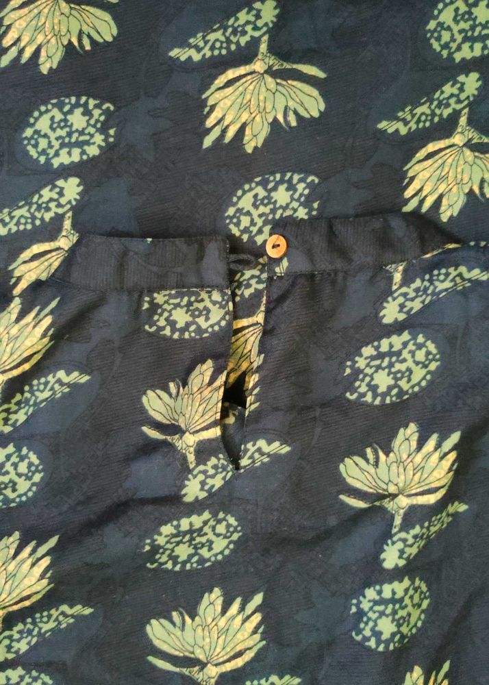 Elegant Floral Print Kurta Pant set