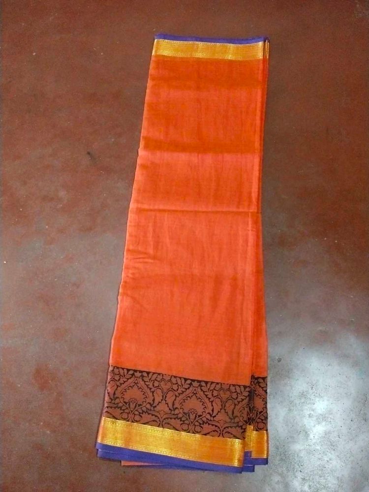 Elegant Orange Saree