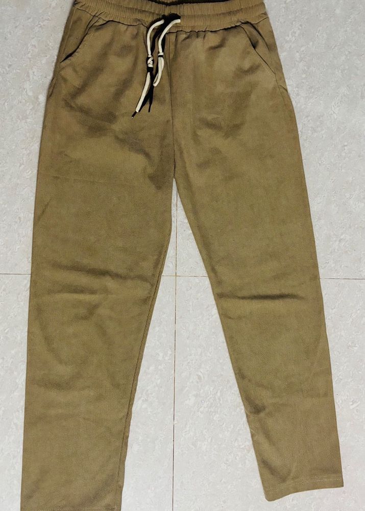 Comfortable Brown Drawstring Pants