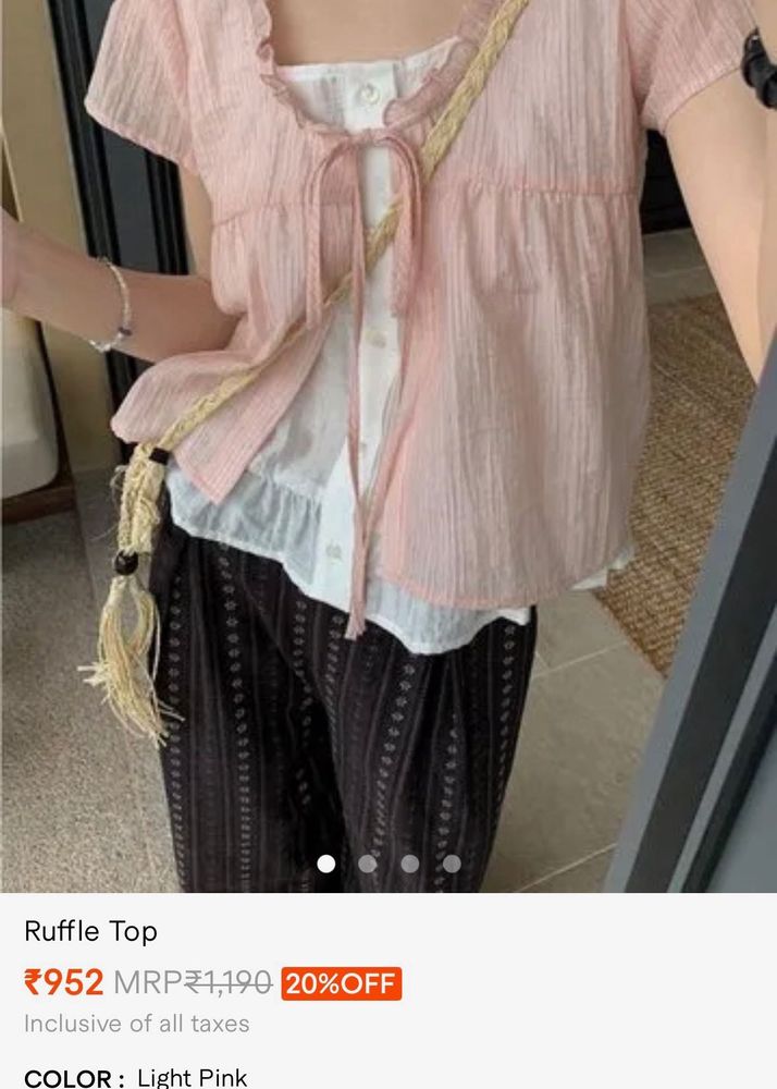 Savana Pink Ruffle top