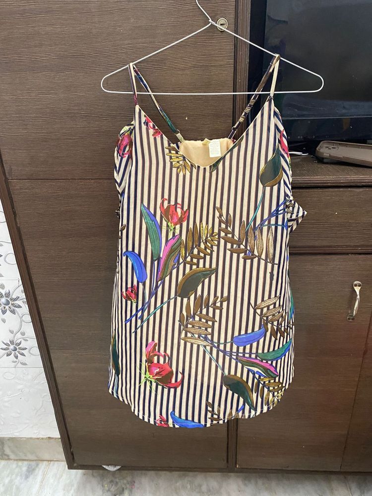 Floral Striped Cami Top