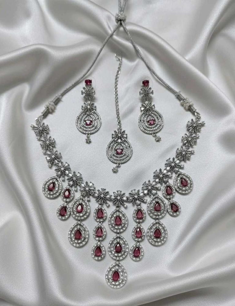 FIX PRICE Ruby &amp; Diamond Jewellery Set