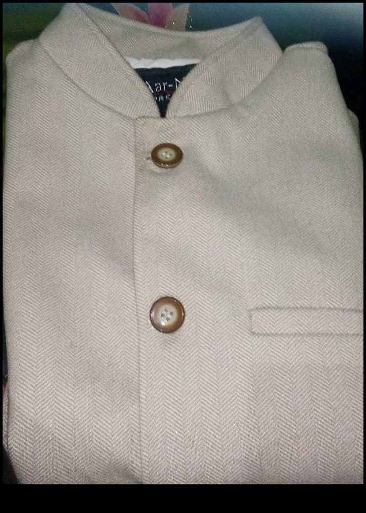 Men's Beige Nehru Jacket