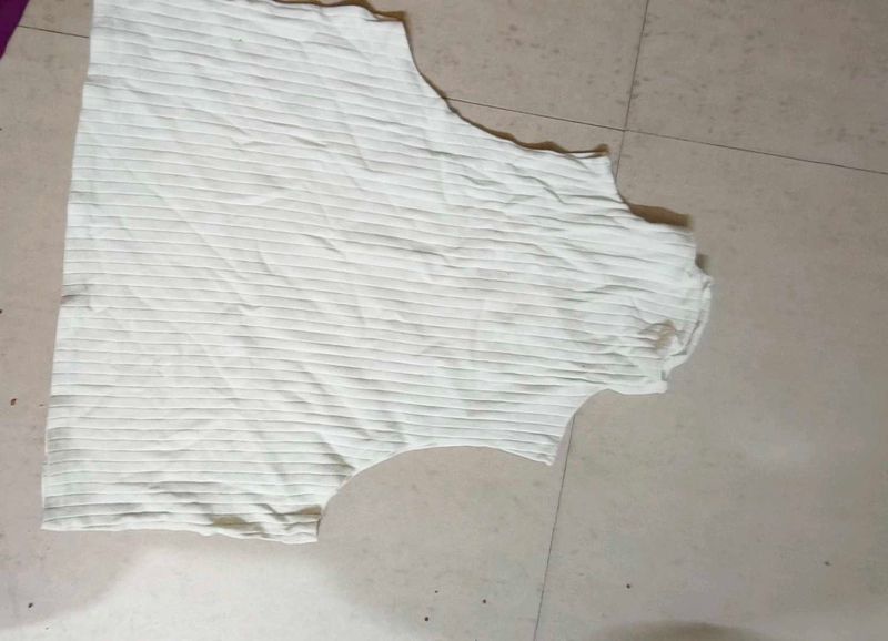 Cream Ribbed Sleeveless Top
