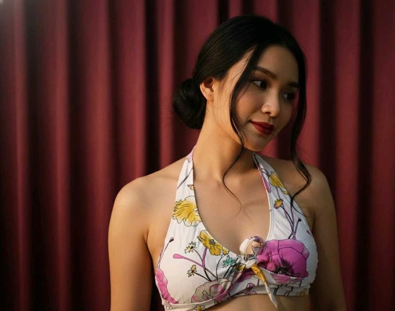 7.Floral Bikini Top
