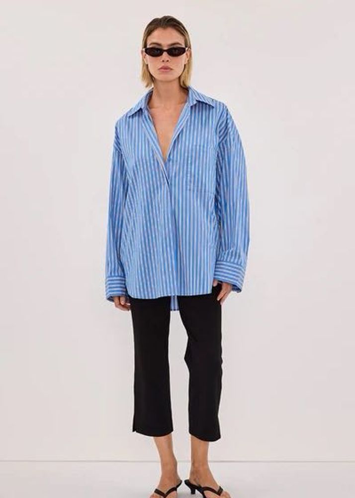 H&amp;M Oversized Striped  Blouse