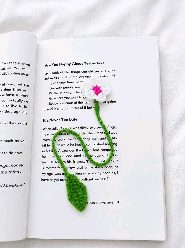 Handmade Crochet Flower Bookmark