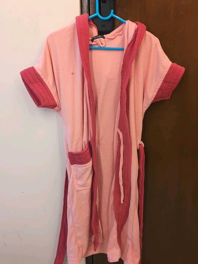 Cozy Pink Robe with Hood