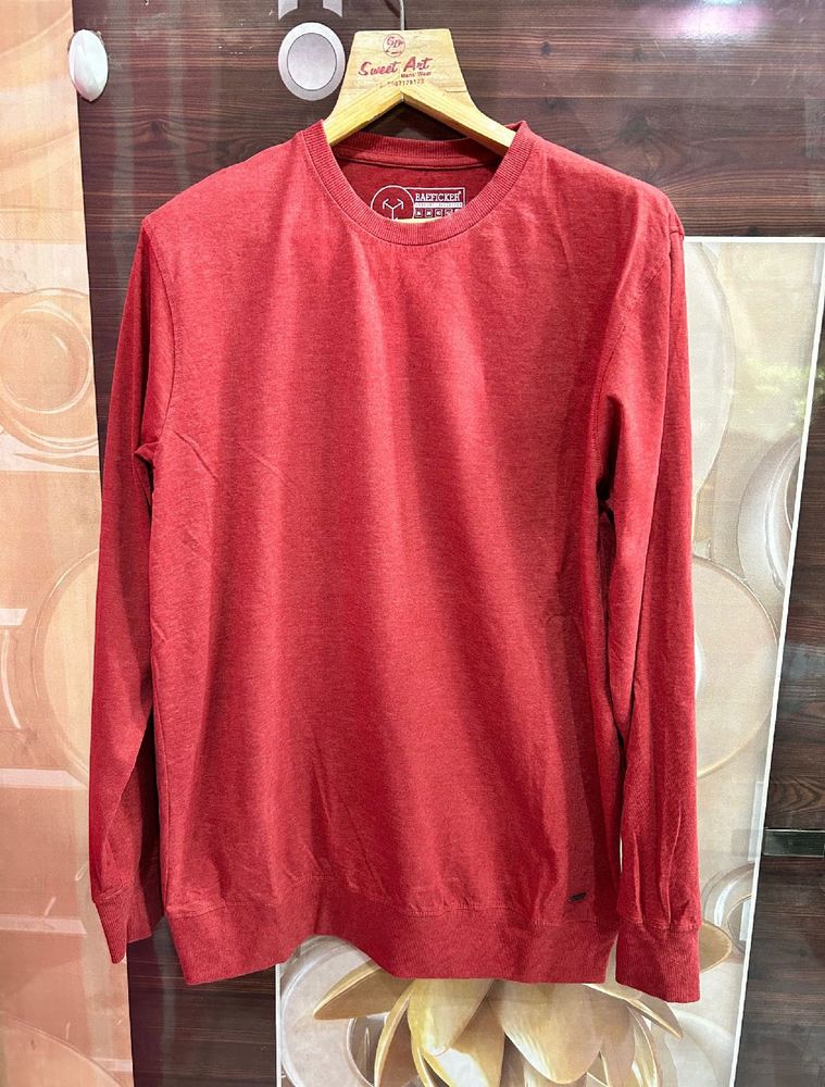 Men's Red Long Sleeve T-Shirt