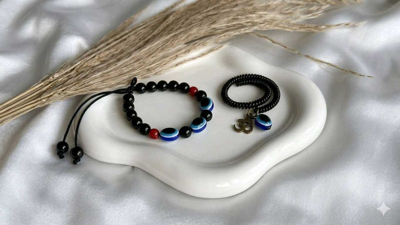 Evil Eye &amp; Om Bracelet Set