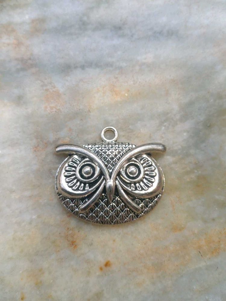 Charming Silver Owl Pendant Charm