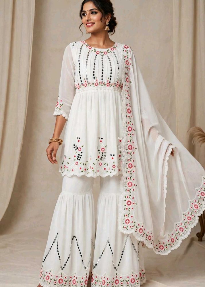 Frock Style Sharara Kurta set