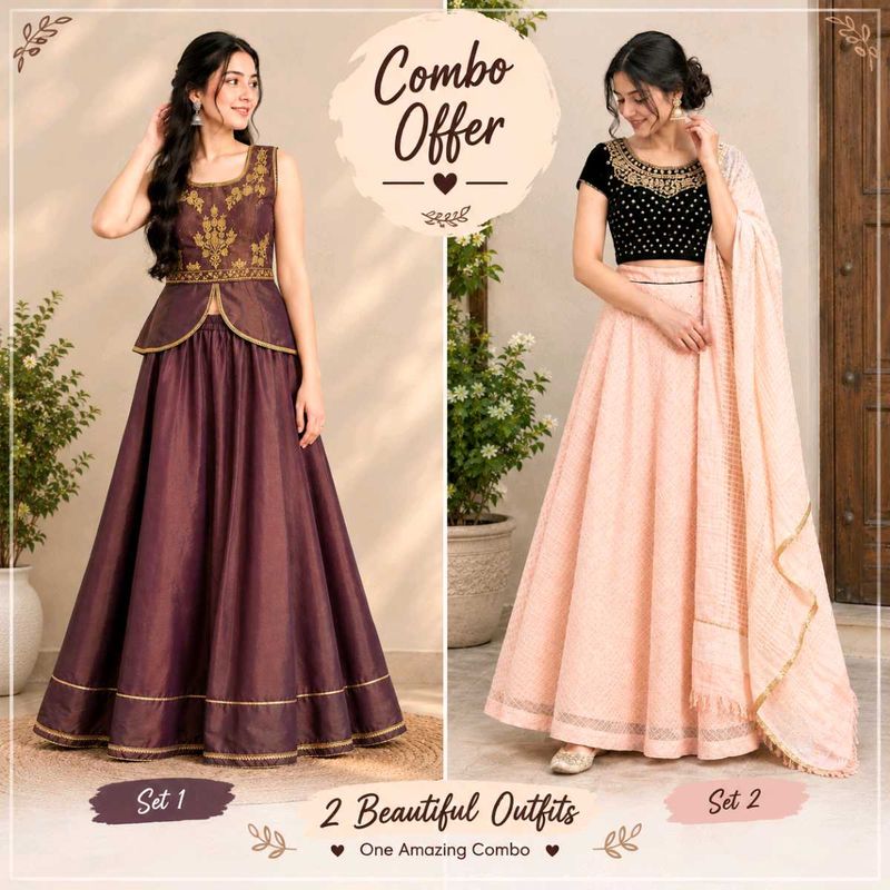 2 Combo Lehenga Choli set