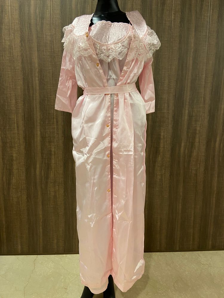 Bright Ways Bridal Satin Night Gown Set