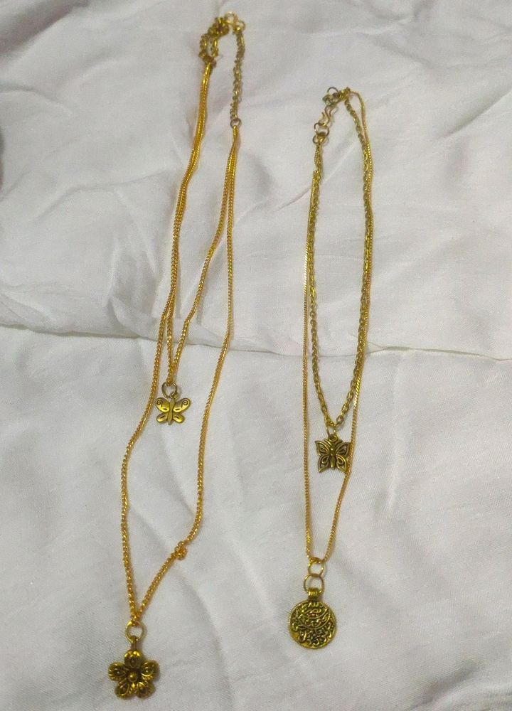 Combo Double Layer Chain Pendant