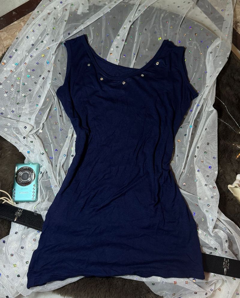 Y2K Cutout Tank Top With Studs