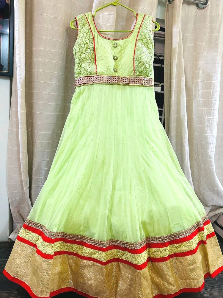 Netted Anarkali Set