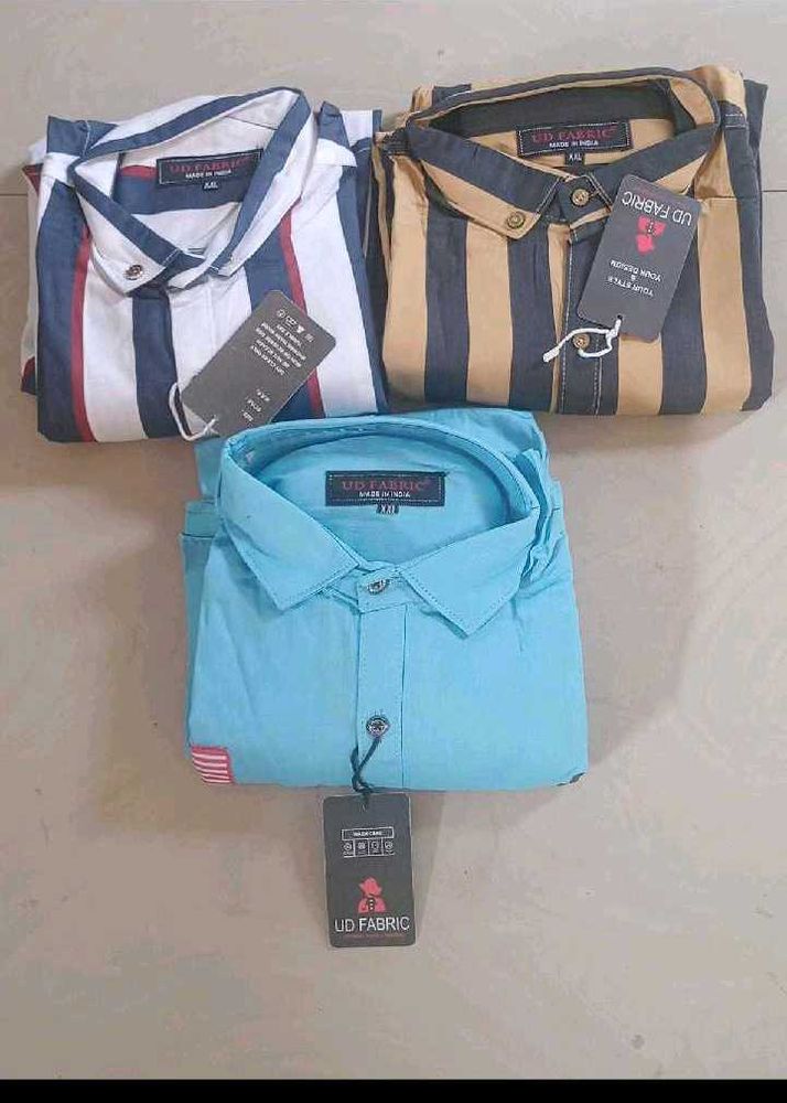 Stylish Striped Shirts - Pack of 3