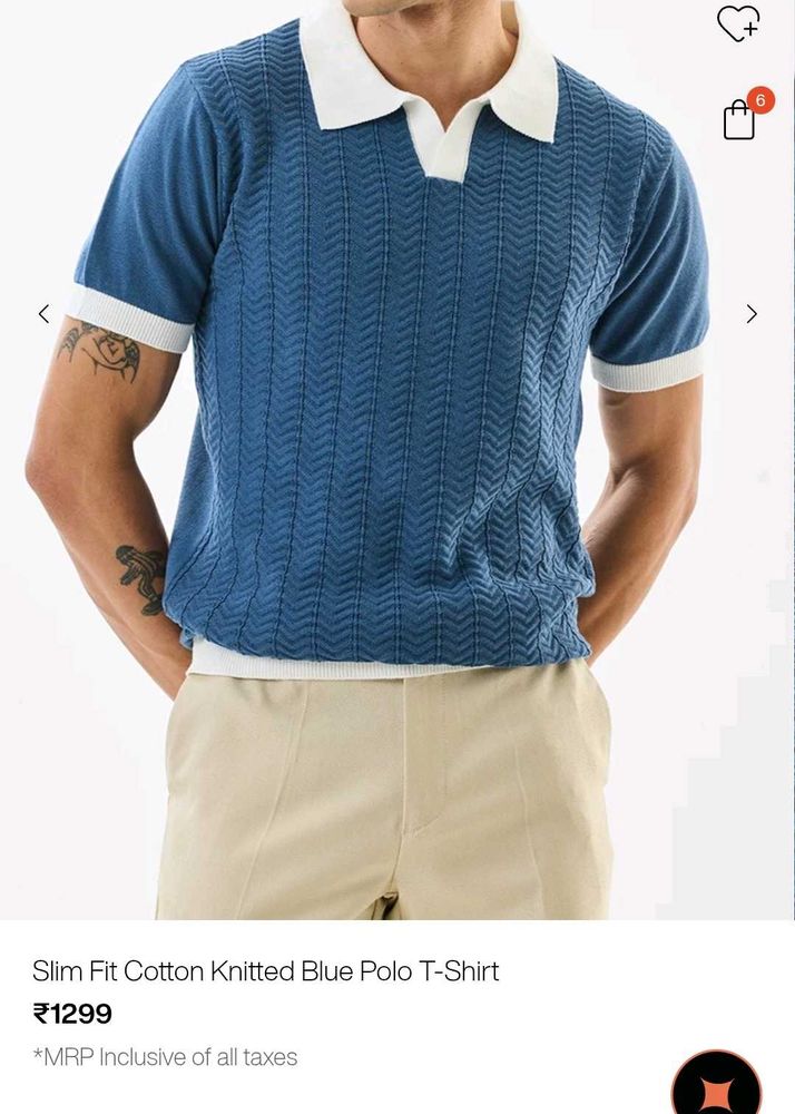 s*itch men's cotton knitted polo T shirt