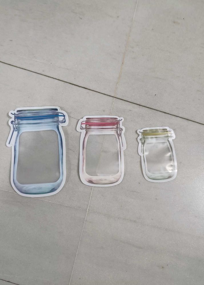 Mason Jar Shaped Reusable Snack Bags