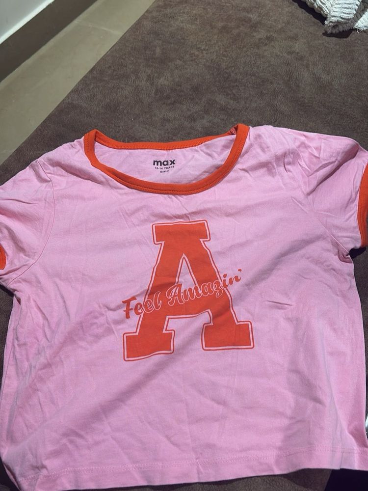 Pink 'Feel Amazin' Graphic T-Shirt