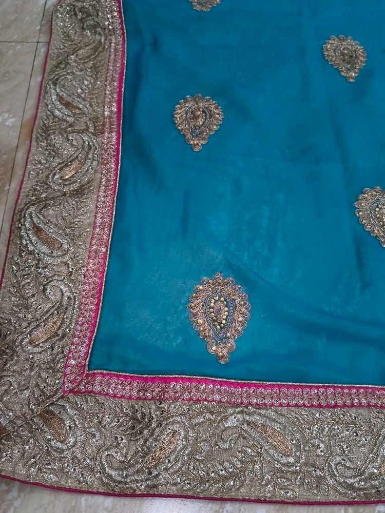 embroidered Saree