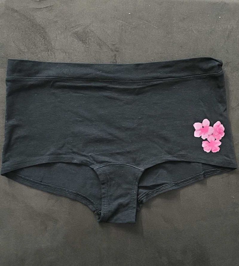 Zudio Boyshort w/Pink Flower Print &amp; Lace Panties