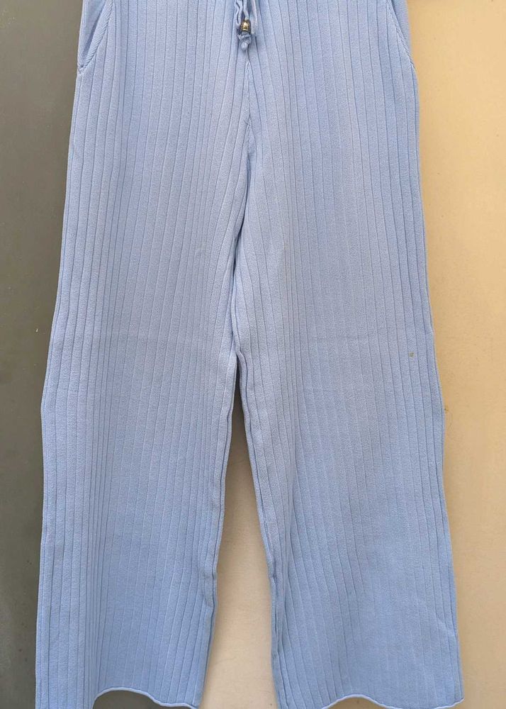 Comfortable Ribbed Wide-Leg Pants