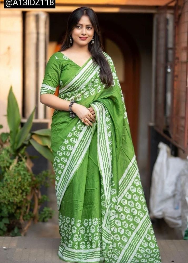 Pure Chanderi Hand Batik Saree