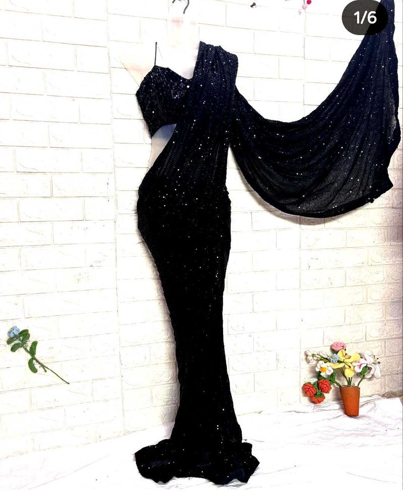 Stunning Black Sequin Lehenga Choli