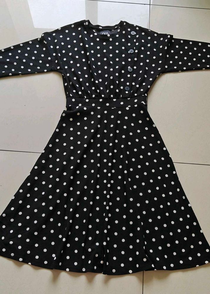 ZARA long sleeve midi dress