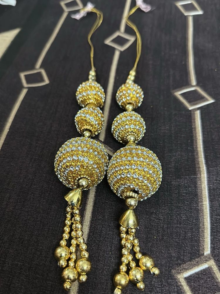 Gold Beaded Tassels(latkan)
